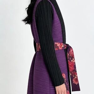 Purple and Black Women's Abaya